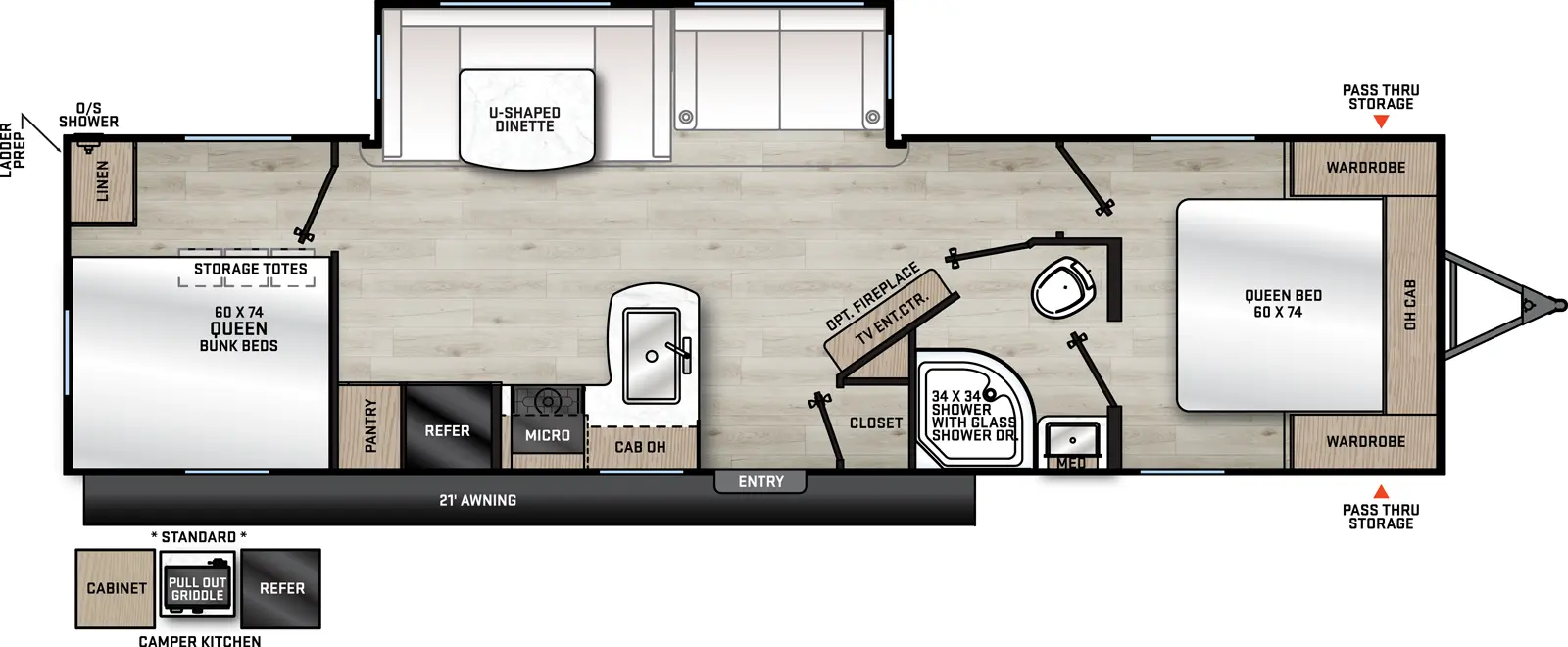 Aurora 29TQS Floorplan